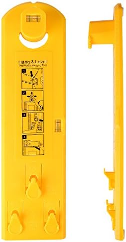 CAIPUDAN Picture Hanger,Picture Hanging Tool Picture Frame Level Wall Hangers Easy Frame Tool for Marking Position and Measuring the Suspension and Horizontal Wall of the Roof (Yellow)