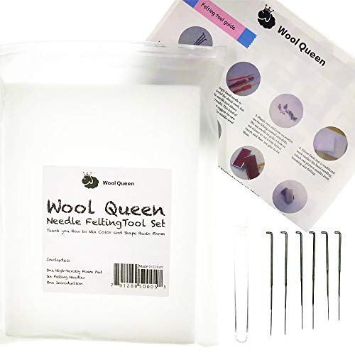 image for Wool Queen Large High-Density Needle Felting Foam Pad/White 10''x6''x1