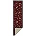 Machine Washable Floral Leaves Design Non-Slip Rubberback 2x7 Traditional Runner Rug for Hallway, Kitchen, Bedroom, Living Room, 1'10