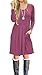 AUSELILY Womens Long Sleeve Flowy Casual Dance T-shirt Dress (XL, Mauve)
