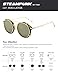 CGID Steampunk Sunglasses with Clip-on Polarized Metal Retro Circle Double Lens UV400 Vintage Round Mirror Lens Men and women
