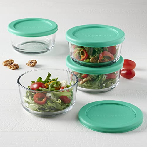 Anchor Hocking 8 Piece Glass Food Storage Containers 2Cup Round with