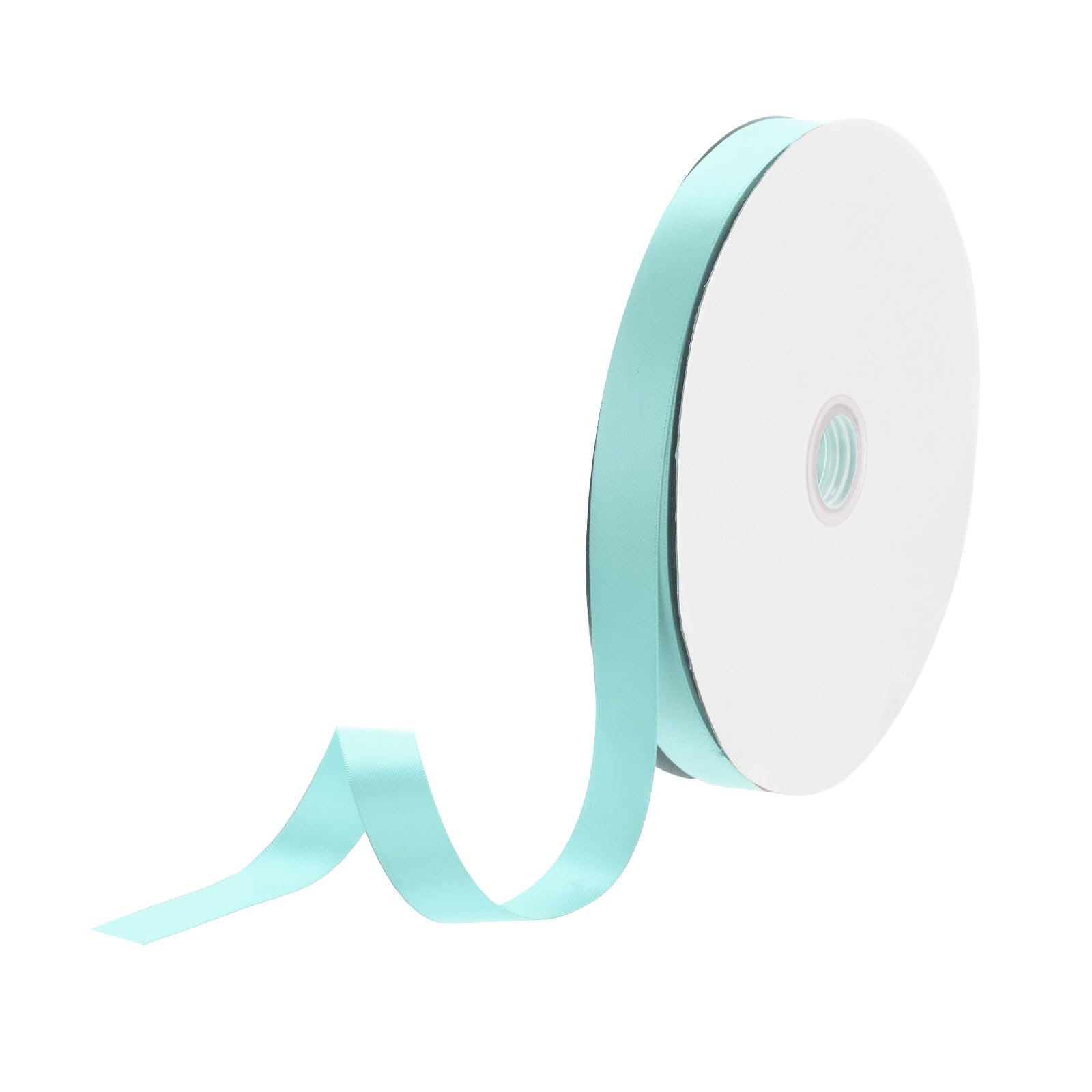DMiotech 15mm Satin Ribbon 91m/300ft Thin Double Face Fabric Grosgrain Ribbon for Gift Wrapping Floral Hair Flower Bouquet, Aquamarine Blue