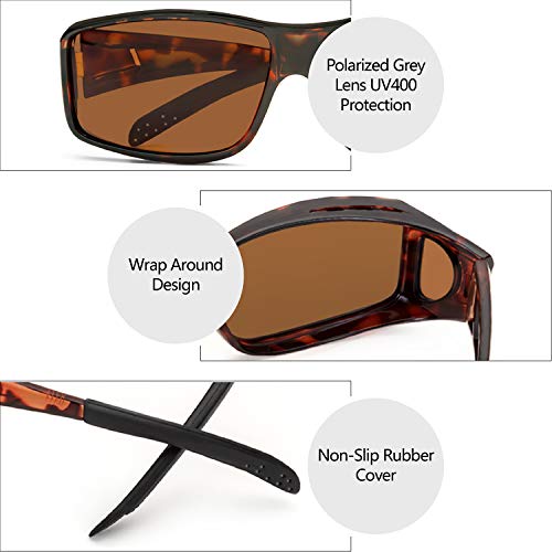 Wrap Around Polarized Sunglasses for Driving, HD Anti Glare Sunglasses
