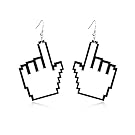 Tidoo Jewelry Lovely Acrylic Dangle Stud Earring Punk Style Nightclub Exaggeration Hip Hop Jewelry