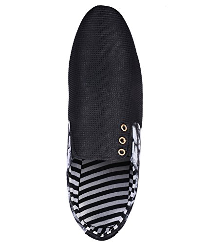 essence men's silver black casual shoe