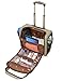 LONDON FOG Cambridge 15-Inch 2-Wheel Under The Seat Bag, Olive Houndstooth
