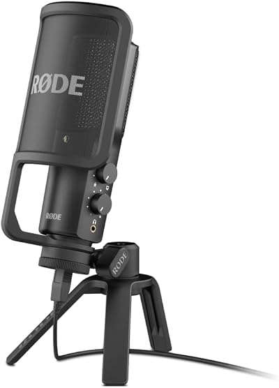 RØDE NT-USB USB Condenser Microphone with Pop Filter Tripod Studio Quality