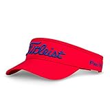 Titleist Junior Golf Hats (Fitted Sports Mesh, Tour Performance and Performance Visor) (Junior Performance Visor, Red/Royal, Free)