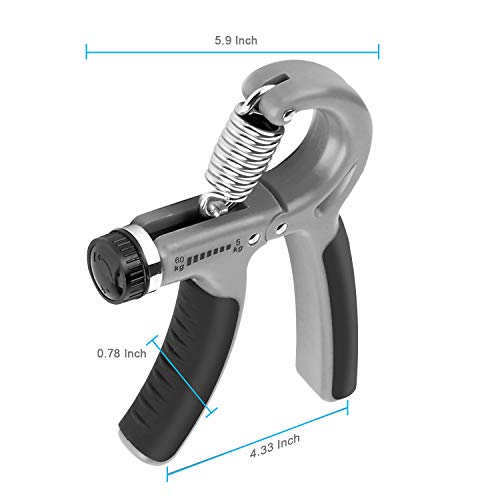 HotLife Hand Strengthen Grip Adjustable Resistance 11LBS/5KGS - 132Lbs/60KGS - Hand Gripper Exerciser, Finger Strength, Hand strengthening Equipment and Wrist Strengthener