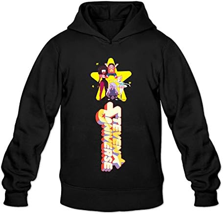 DVPHQ Men's Design Steven Cartoon Universe Hoodies Black