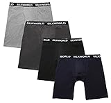 SILKWORLD Men's 4-Pack Cotton Stretch Boxer Brief