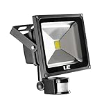 LE 30W Motion Sensor LED Flood Light, Waterproof, Daylight White, 2100lm, 6000K, 75W HPSL Equivalent, Smart PIR Floodlight, Security Light, for Indoor, Outdoor, Garden, Yard