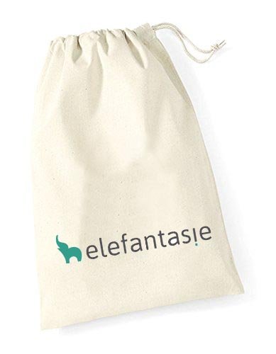 Elefantasie Stofftier Teddy Bär Geschenk mit Namen und Geburtsdatum personalisiert 30cm – Bild 3