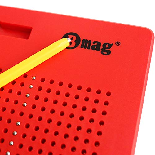 BMAG Magnetic Drawing Tablet, Educational Free Flay Doodle Board Magnatab Toys (red, 380 Ball pops) - Thumbnail 6