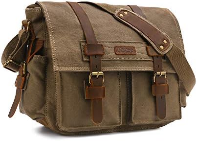 kattee leather canvas camera bag