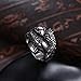 FENDINA Men's Cool Stainless Steel Cross Japanese Style Koi Carp Man Boy Punk Biker Ring Bands (10)
