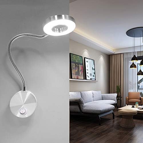 Wall Light,WallLight 5W 360° Flexible Bedroom with Switch in LEDs