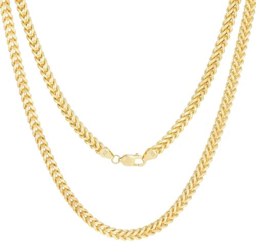 NEIGHBORHOOD ネイバーフッド GOLD PLAIN NECKLACE Amazon.com: Nuragold 10k Real Yellow Gold Byzantine Square Link
