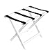 WELLAND Wood Foldable Luggage Rack Holder Luggage Stand for Suitcase for Home Bedroom Guestroom, White