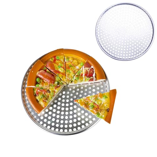 Rqgbe Stainless Steel Pizza Pan: Pizza Pan with Holes, 2025 New Thickened 1.2MM Pizza Screen, for Baking Pizzas, Pies, Dishes Display, Heats Evenly & Non-stick, Pizza Pans 16 Inch