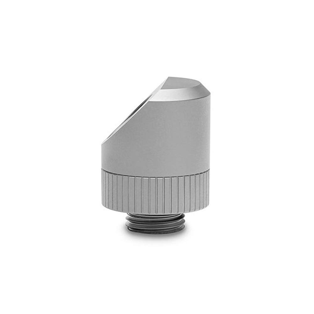 EK-Quantum Torque Rotary 45° Adapter Fitting, G1/4" Male to Female, Rotary Angled Adapter for PC Water Cooling, Satin Titanium