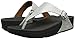 FitFlop Women's The Skinny Deluxe, Silver, 6 M US