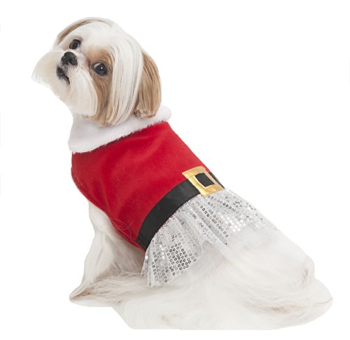 Fashion Pet Holiday Pet Dress, Medium, Red