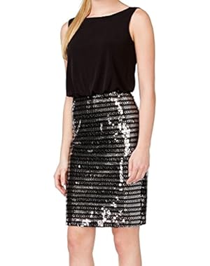 Womens Blouson Sequined Cocktail Dress