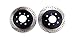 Atmansta QPD10016 Rear Brake kit with Drilled/Slotted Rotors and Ceramic Brake pads for 1993-97 Honda CIVIC