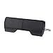 Portable Mini Clip-On USB 3.5 mm Powered Stereo Speaker 3.5 mm Detachable Multimedia Soundbar for Notebook Laptop PC Desktop Tablet Black