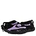 Childrens Kids Wave Water Shoes Pool Beach Aqua Socks (8, Black/Purple)