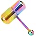 Vibrating Tongue Ring Stainless Steel Body Piercing With 2 Batteries Multicolor