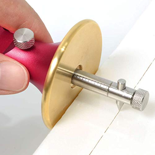 Newkiton Wheel Marking Gauge Multi with Dual Function, 1 Bearing Wheel Cutter For Soft Wood, 1 Locked Wheel Cutter For Hard Wood, 1 Metal Pin, 10 Woodworking Pencils, 1 Screwdriver Included