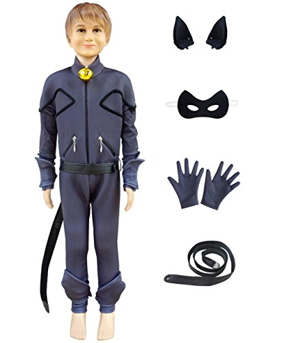 DAZCOS for Kids Black Cat Cosplay Bodysuit Costume