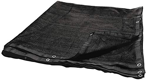 WindscreenSupplyCo 6ft x 10ft Dog Kennel Shade Covers, 85% Sunblock Shade, Top and Side Coverage, Knitted Shade Cloth with Grommets, Black, (Not The Kennel)