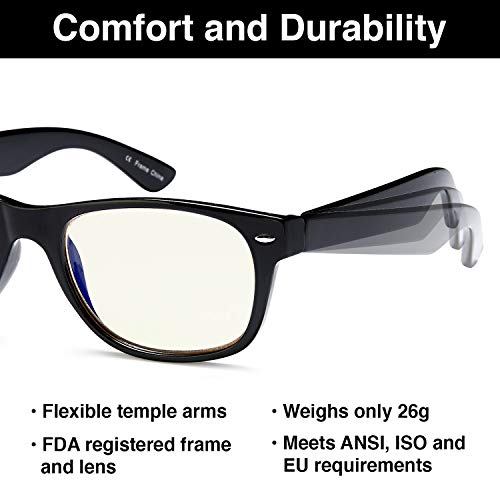 Gamma Ray Blue Light Blocking Glasses Amber Tint Lens Reduces Eye