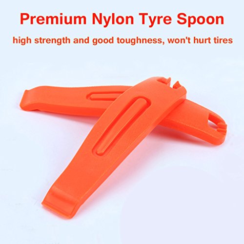 3 Pcs/Set Bike Tire Levers Nylon Tyre Spoon, KEWAYO Cycling Bicycle Tire Repair Kits - Premium Hardened Plastic Levers to Repair Bike Tube for Road Cyclists