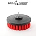 Drillbrush 5 inch Stiff Bristle Bird Bath Fountain Scrub Brush - Heavy Duty Cleaning Brush for Outdoor, Concrete, Decks, Brick, Stone – Granite Headstone Cleaner - Stone Fireplace Scrubber for Drill