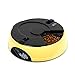 Automatic Cat Feeder, PETFLY /PYRUS Pet Feeder Separate Compartments Food Trays Secure Locked Programmed Feeder for Pets (Yellow)thumb 1