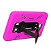 Alcatel Pop 7 LTE Case by KIQ (TM) Drop Protection Hybrid Case Silicone Plastic Cover Built-in Kickstand for Alcatel One Touch Pop 7 LTE 9015W - Black/Hot Pink