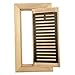 Razo White Oak Wood Flush Mount Floor Register Vent Cover, 4x10 Inch (Duct Opening), 3/4 Inch Thickness, with Damper, Unfinished