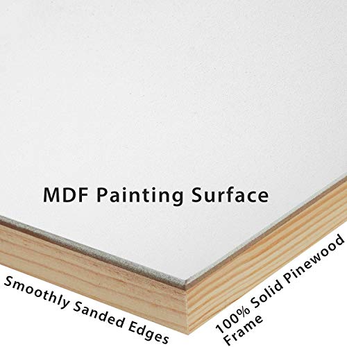 PHOENIX Gesso Wood Art Painting Panel Boards 16x20 Inch/2 Pack