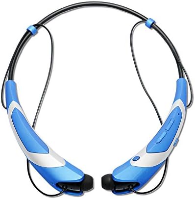 Bummd Wireless Bluetooth Headset,Neckband Design Blutooth Headphone Stereo In-ear Earphone Noise Cancelling Bluetooth 4.1 Earbuds with MIc (Blue&amp;Sliver)