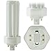 Circle (6 Pack) PLT-26W 841, 4 Pin GX24q-3, 26 Watt Triple Tube, Compact Fluorescent Light Bulb