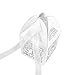 KAZIPA 50pcs Laser Cut Wedding Favor Boxes, 2.2''x2.2''x2.2'' Gift Boxes with 50 Ribbons, Rustic Wedding Decoration Bridal Shower Party Favor Birthday(White)