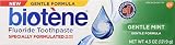 Biotene Toothpaste Gentle Mint Fluoride 4.3 Oz, 2 pack