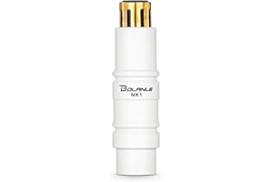 Bolanle Microphone Preamps 28dB Gain XLR Male to Female Adapter with Gold-Plated Connectors, 48V Phantom Power for SM7B/SM58 Mics, Mixer, Sound Card (White)