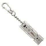 Amasky Stainless Steel Double Tubes High Decibel Outdoor Life-saving Emergency Whistle (Nw 21)