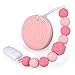 Baby Teething Toys BPA Free Silicone Teether Chew Egg with Pacifier Clip Cute and Effective Pain Relief Pink Cookie for Stylish Girl